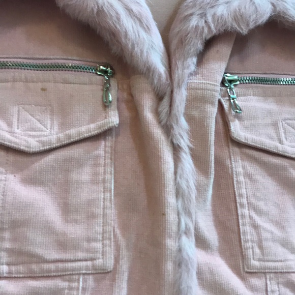 Arden B pink fur jean jacket L - Picture 8 of 8